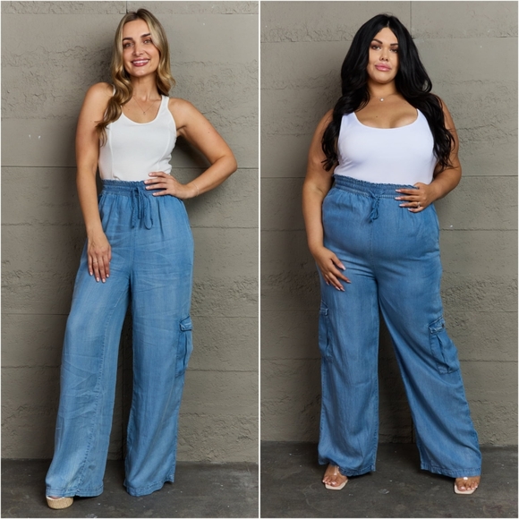 Denim Cargo Pants - Picture 2 of 14